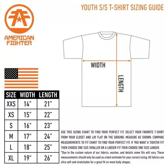 AMERICAN FIGHTER L/S LANDER Boy’s T-shirt -Youth - Picture 3 of 7